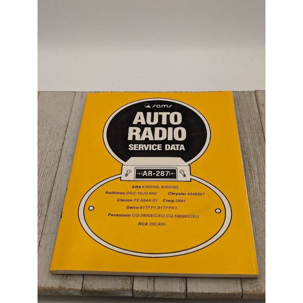 Original Sams Auto Radio Service Data Book AR-287